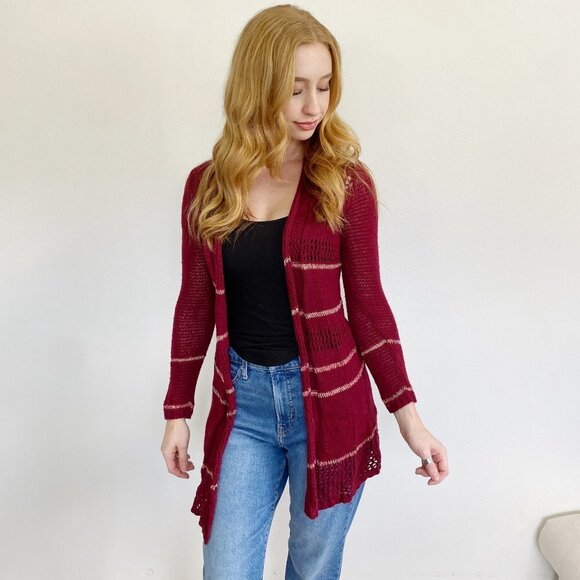 Lucky Brand Lightweight Wool Blend Knit Cardigan Sweater Small - Picture 1 of 3